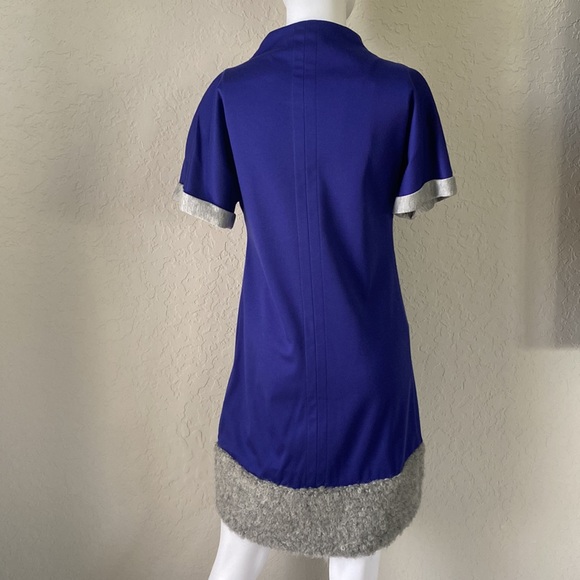 Patrizia Pepe Royal Violet Gray Dress New - Picture 9 of 12